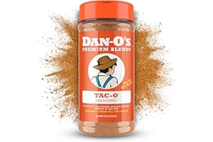 Dan-O's Tac-O Seasoning, 8.9 oz Bottle, All Purpose Taco Seasoning for Tacos, Quesadillas, Ground Beef, Guac and More, Sugar Free, Zero Calorie, Use this Spice Blend for a Flavorful Kick to Any Dish