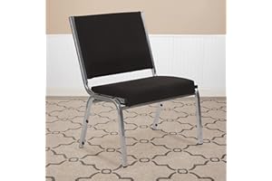 BizChair 1000 lb. Rated Black Fabric Bariatric Medical Reception Chair