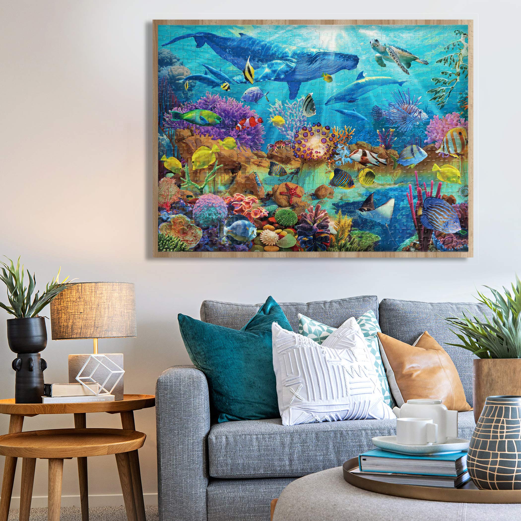 Becko US Puzzles for Adults Jigsaw Puzzles 500 Pieces Puzzles for Adults - Undersea World Underwater Paradise Ocean Scene