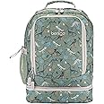 Bentgo Kids 2-in-1 Backpack & Insulated Lunch Bag - Durable 16” Backpack & Lunch Container in Unique Prints for School & Travel - Water Resistant, Padded & Large Compartments (Dino Fossils)