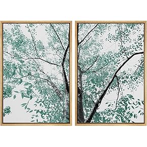 SIGNWIN Framed Wall Art Print Set Great Tree...