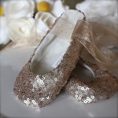 flower girl shoes rose gold