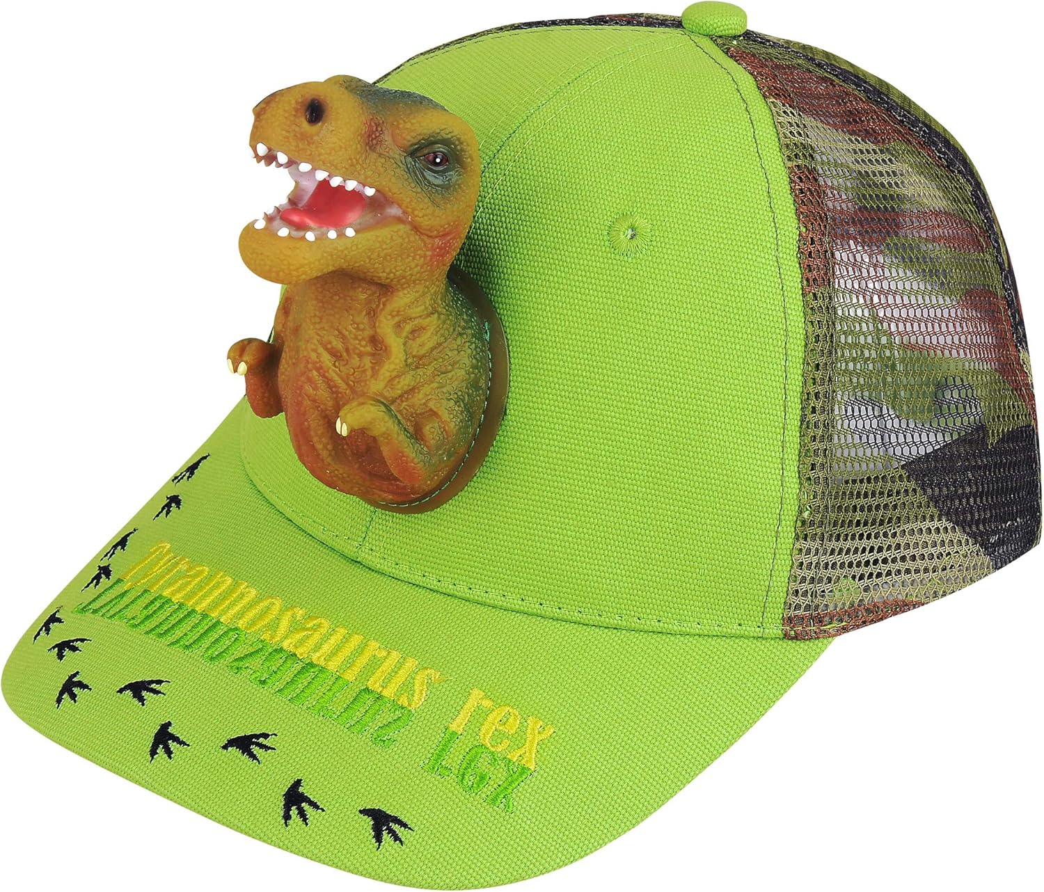 Boy’s Sun Hats 3D Trex Dinosaur Baseball Caps Cotton Funny Snapback