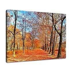 Natural Landscape Canvas Wall Art Autumn Maple