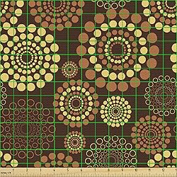 Lunarable Retro Fabric by The Yard, Brown Texture
