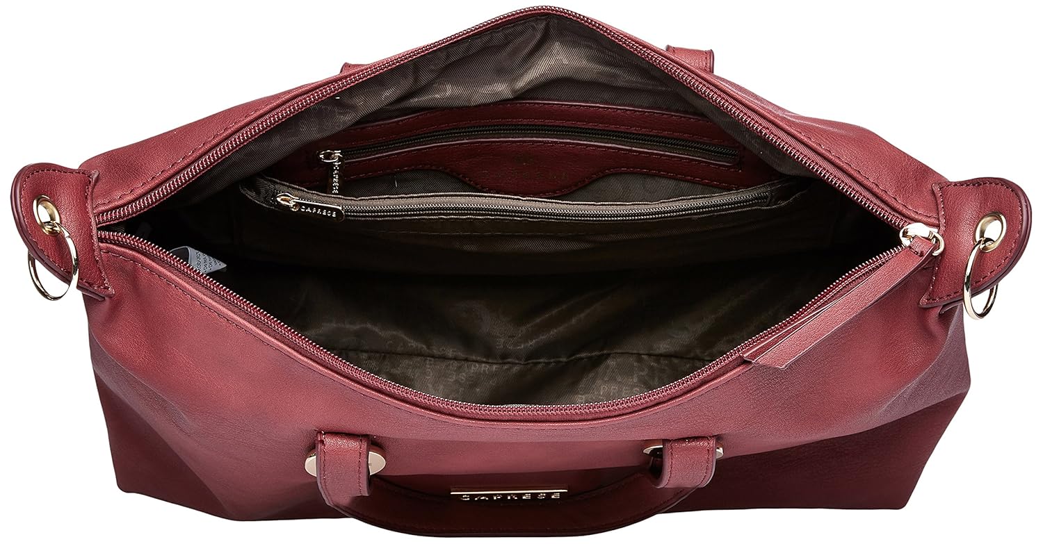 caprese women's satchel (dark red)