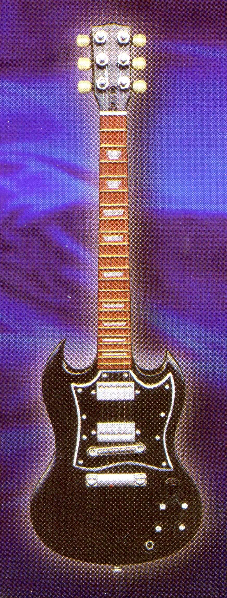 Konno Sangyo Musical Miniatures Toy Collectible Guitar Memories Series 2 Electrical Style Black Color Normal