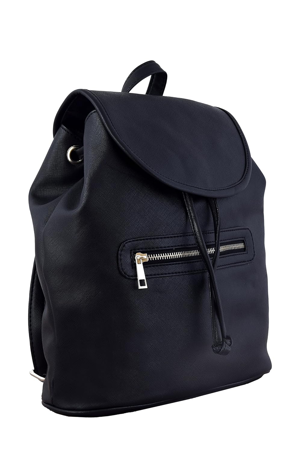 lychee bags women's black pu backpack (lbbppu55bl)