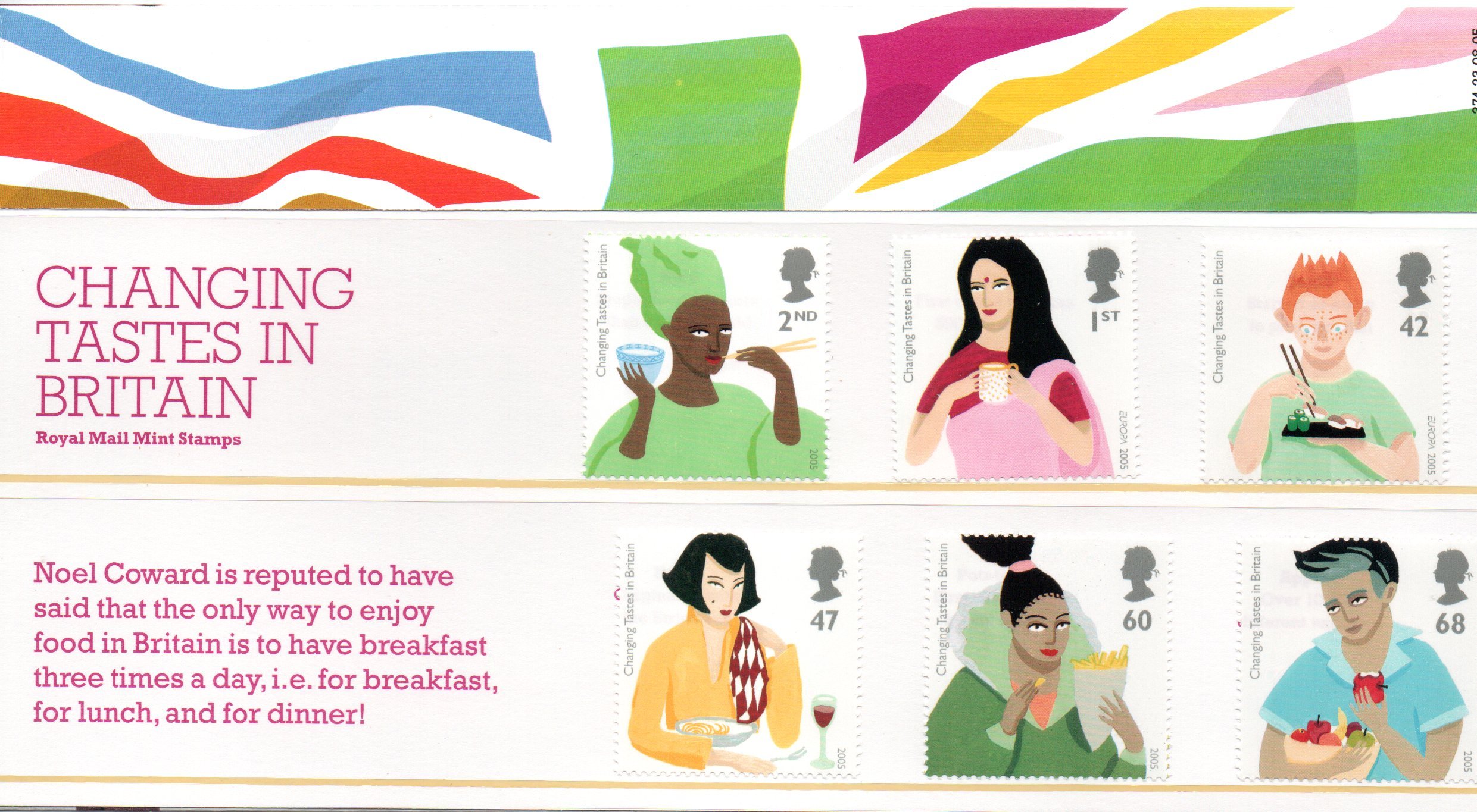 Royal Mail Changing Tastes in Britain Rectangular Stamps 2005