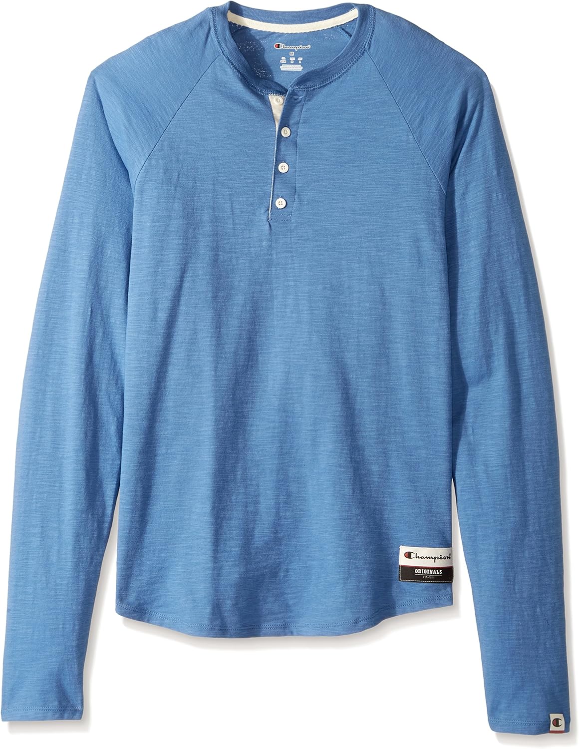 Champion Men's Authentic Originals Long Sleeve Henley at  Men’s Clothing store