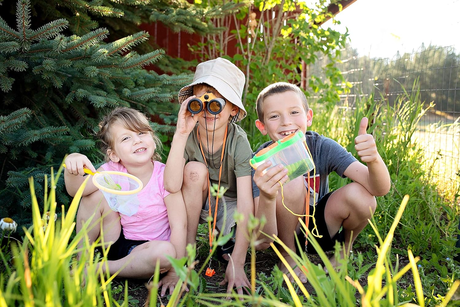 Kids Outdoor Adventure Nature Explorer & Bug Catching Kit w/Binoculars, Magnifying Glass, Compass, Camping & Hiking Gear-Insect Catcher & Collection Set-Butterfly Net-Science Gift Boys & Girls 3-12: Camera & Photo