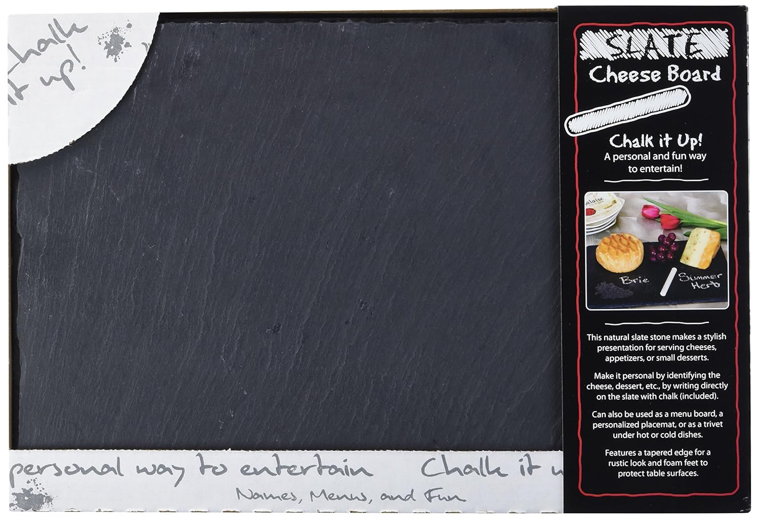 Slate Cheese Board with Chalk; 11.75 x 7.75 Cutting Boards