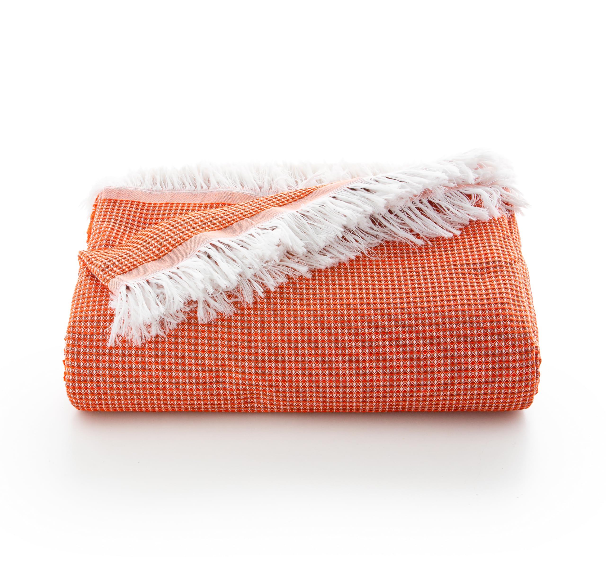 GAMUSI Multi-purpose Bedspread for 135/150 cm Bed and Sofa. Plaid Foulard Bedspread Sofa Cover 3 Seater Soft and Breathable Cotton Honeycomb – 230 x 280 cm, Tile