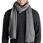Funky Junque Premium Ribbed Knit Winter Scarf - Luxurious Warmth - Father's Day Gift - for Men