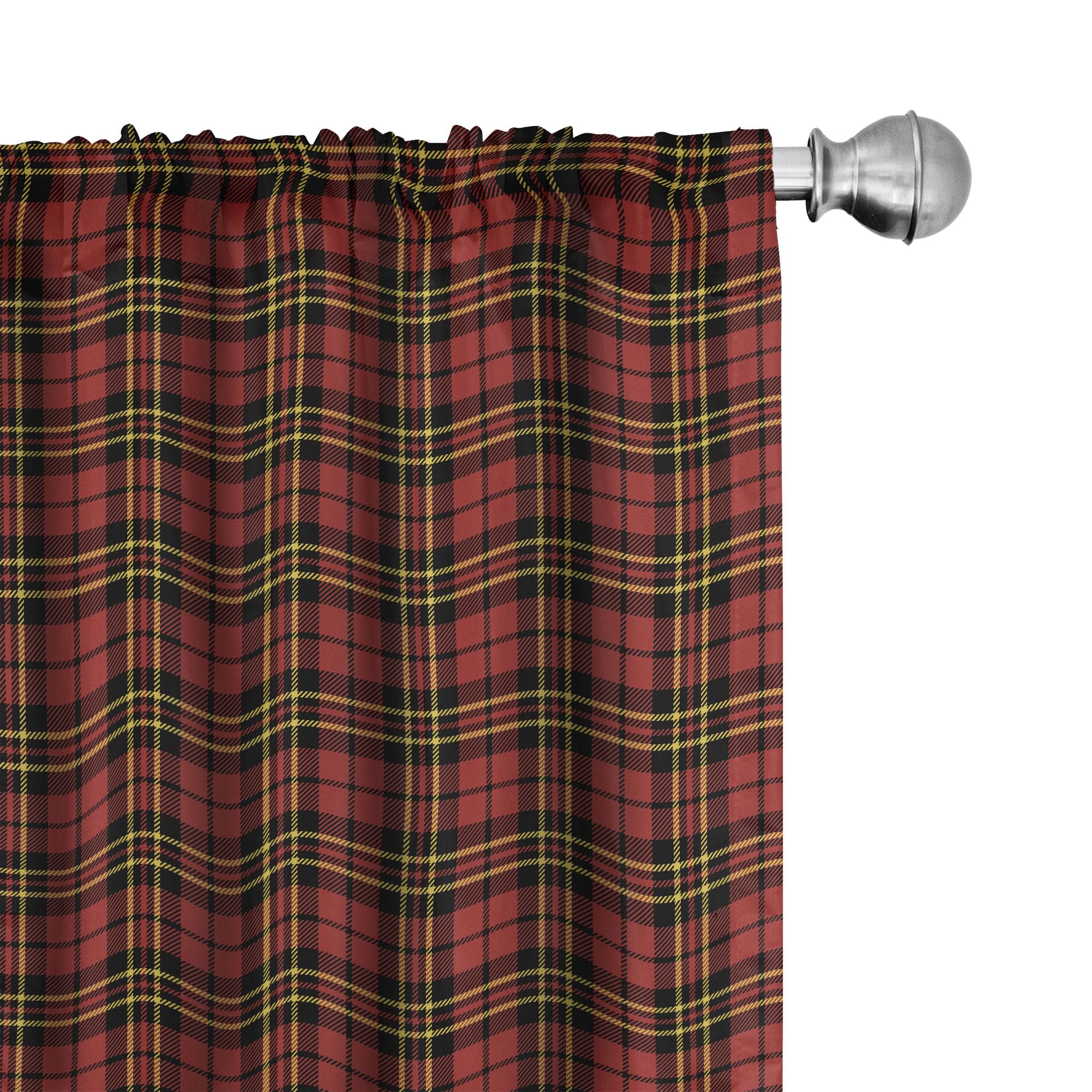 Lunarable Plaid Curtains, Classical Celtic Fashion