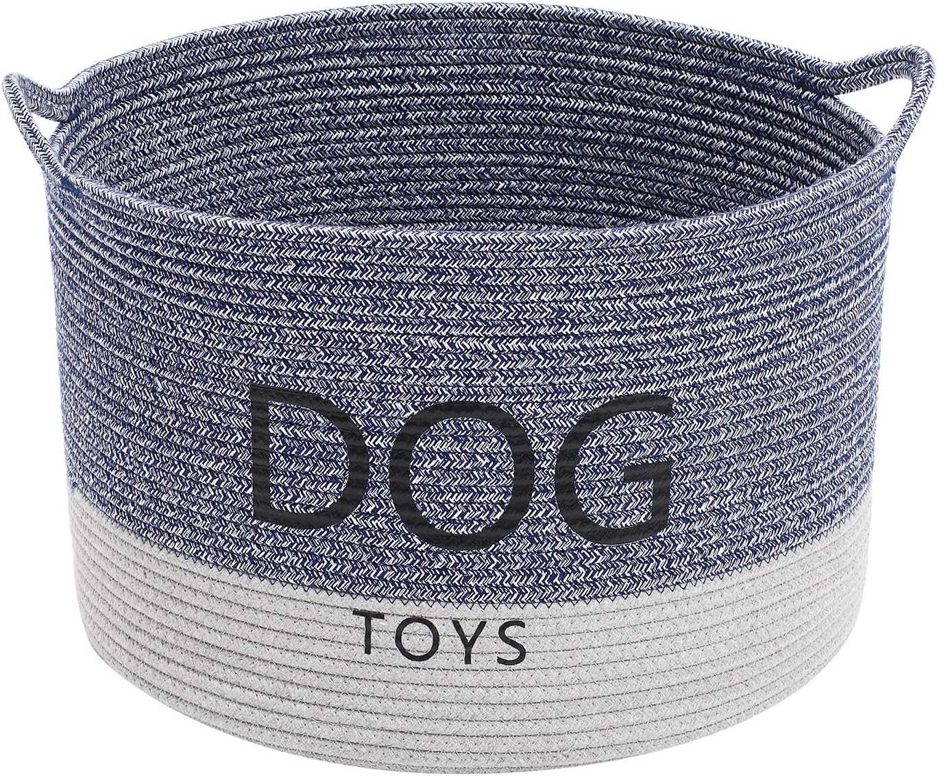Xbopetda Dog Storage Basket Round Cotton Rope Basket Dog Toy Storage