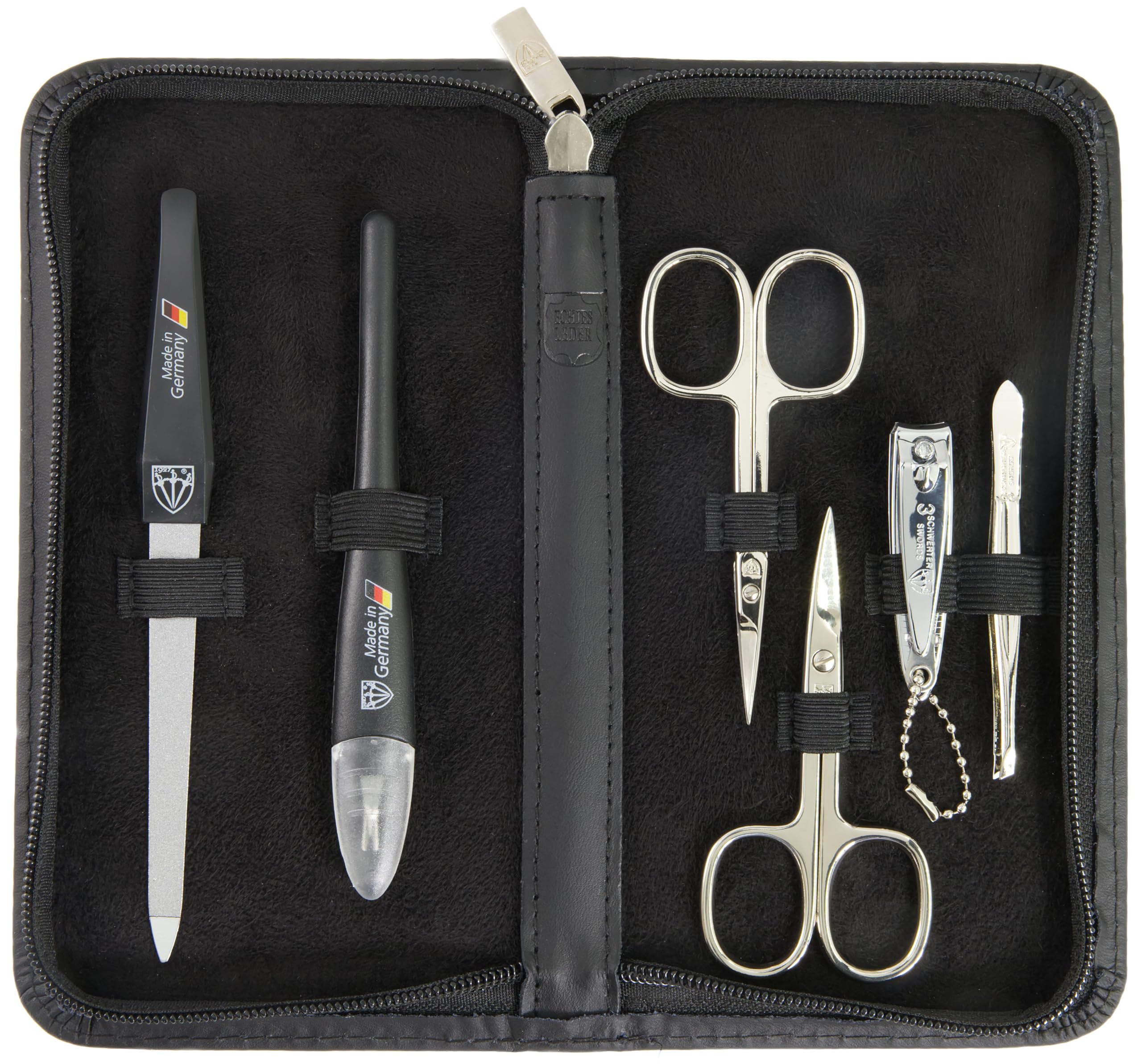 3 Swords Germany - Exclusive 7-Piece MANICURE - PEDICURE - GROOMING - NAIL CARE set/kit/case - brand quality