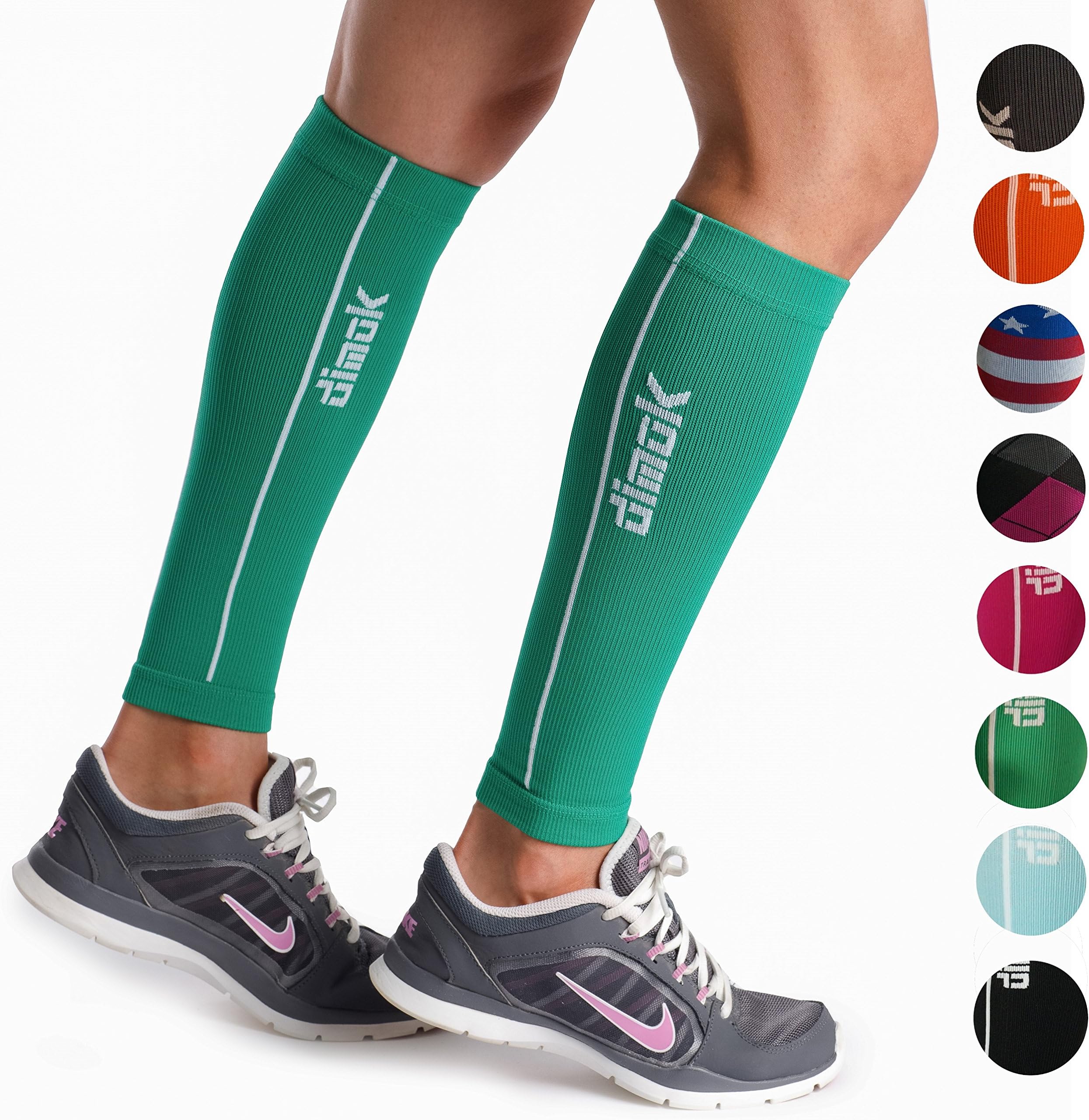 Calf Compression Sleeves Pair - Leg Compression Socks for Calves Shin Splint Muscle Pain Running Women Men Kids Best Gift for Runners