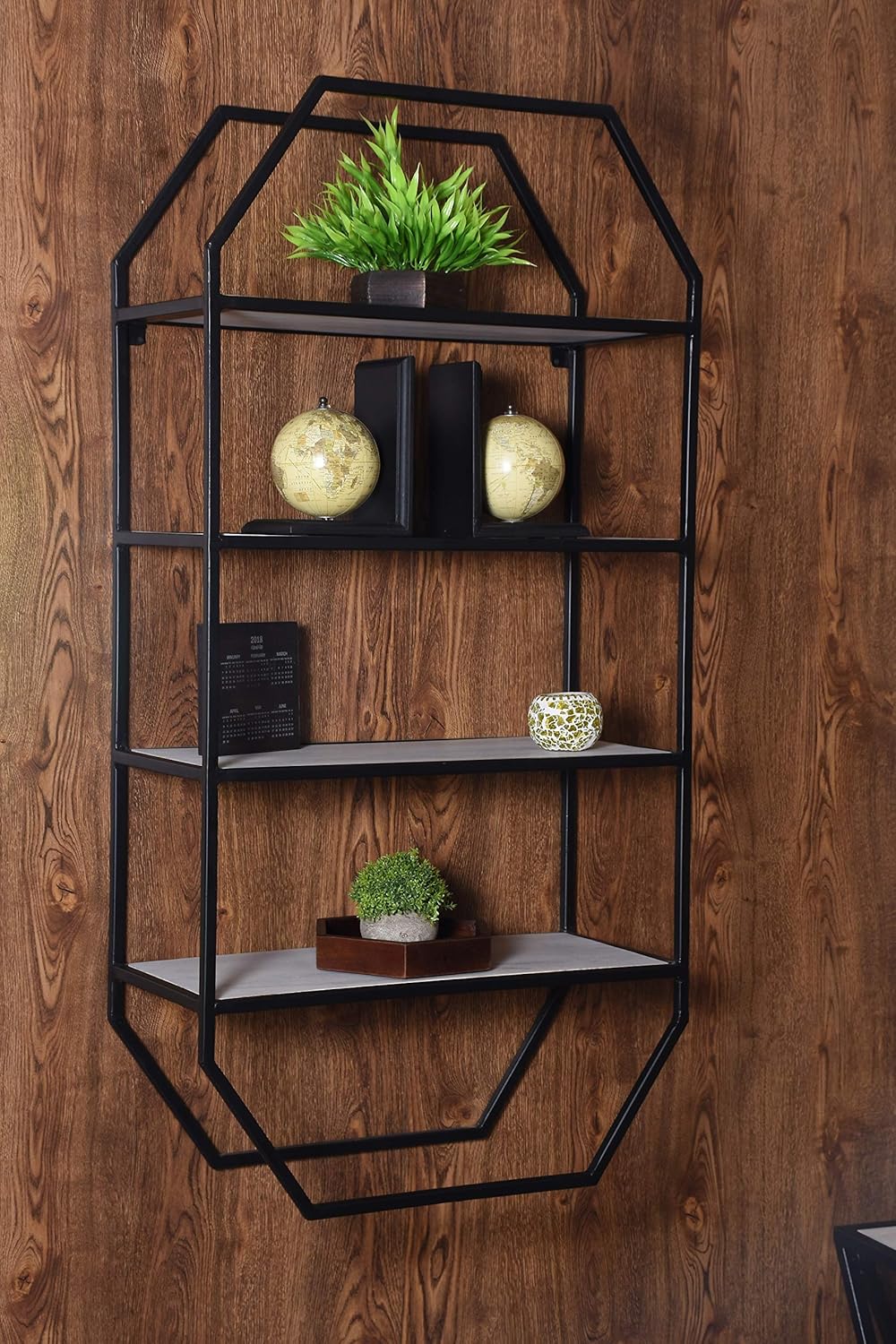Make in Modern Rectangle Metal Wall Shelve Black Amazon.in Home & Kitchen