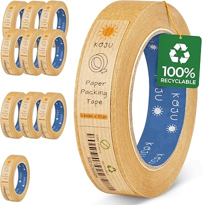Koju Kraft Paper Packing Tape 24mm x 50m – 1 Pack Eco Friendly