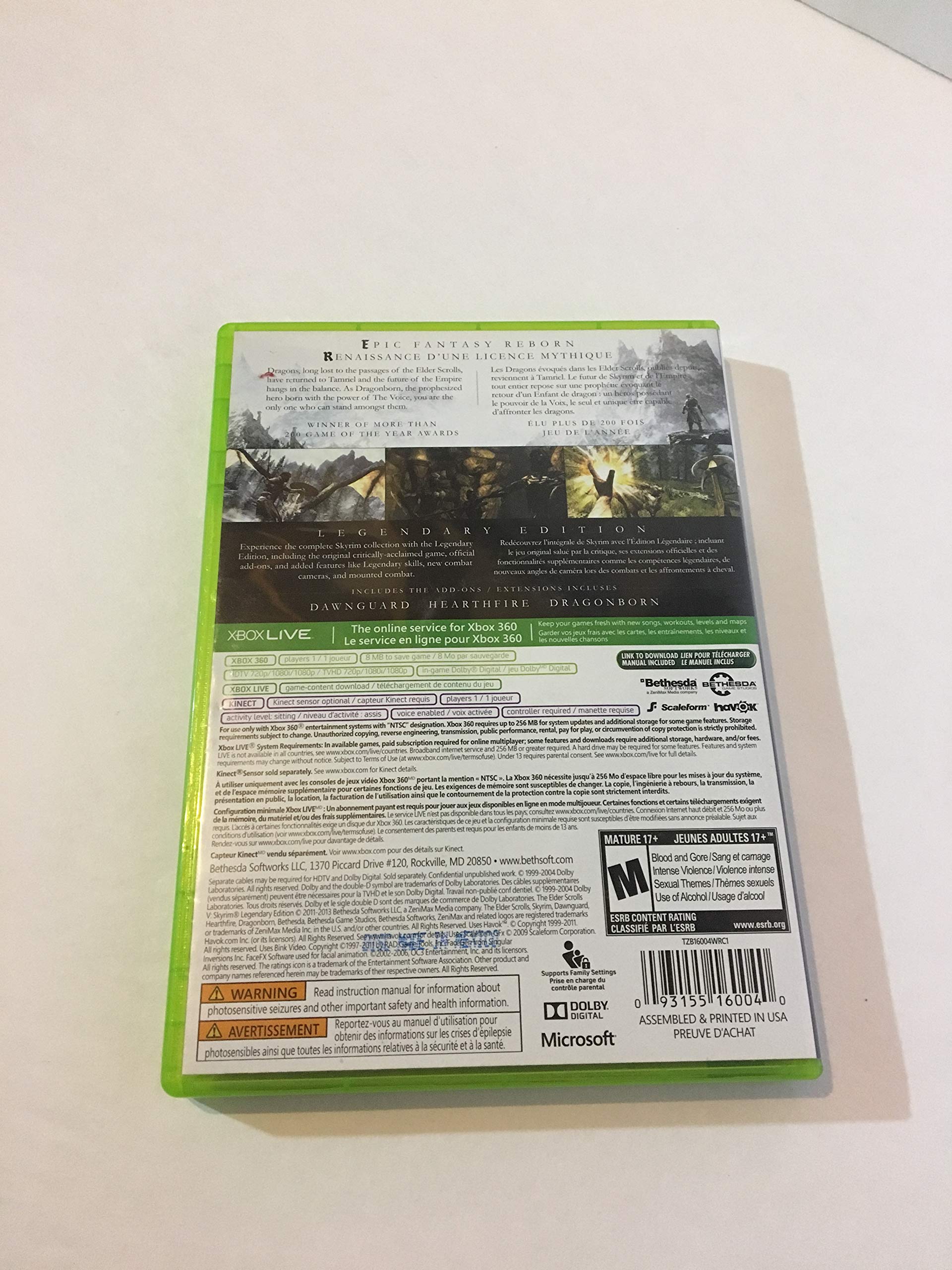 Mua The Elder Scrolls V Skyrim Legendary Edition Microsoft XBox 360 ...