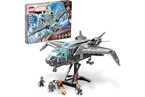 LEGO Marvel The Avengers Quinjet 76248, Spaceship Building Toy Set with Thor, Iron Man, Black Widow, Loki and Captain America Minifigures, Infinity Saga