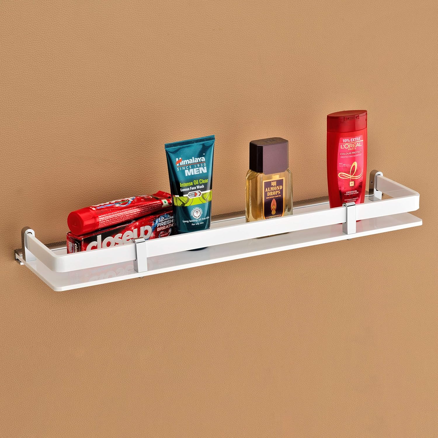 Plantex Opulux 5 mm Acrylic Multipurpose Bathroom Shelf Wall Mount/Kitchen Shelf/Perfume Rack
