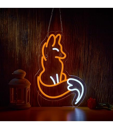 Fizz Creations Squishmallows Fifi The Fox Neon Wall Light | Officially Licensed Squishmallows Merchandise | USB Powered | Vibrant Pink Neon Light | Wall Mount Options