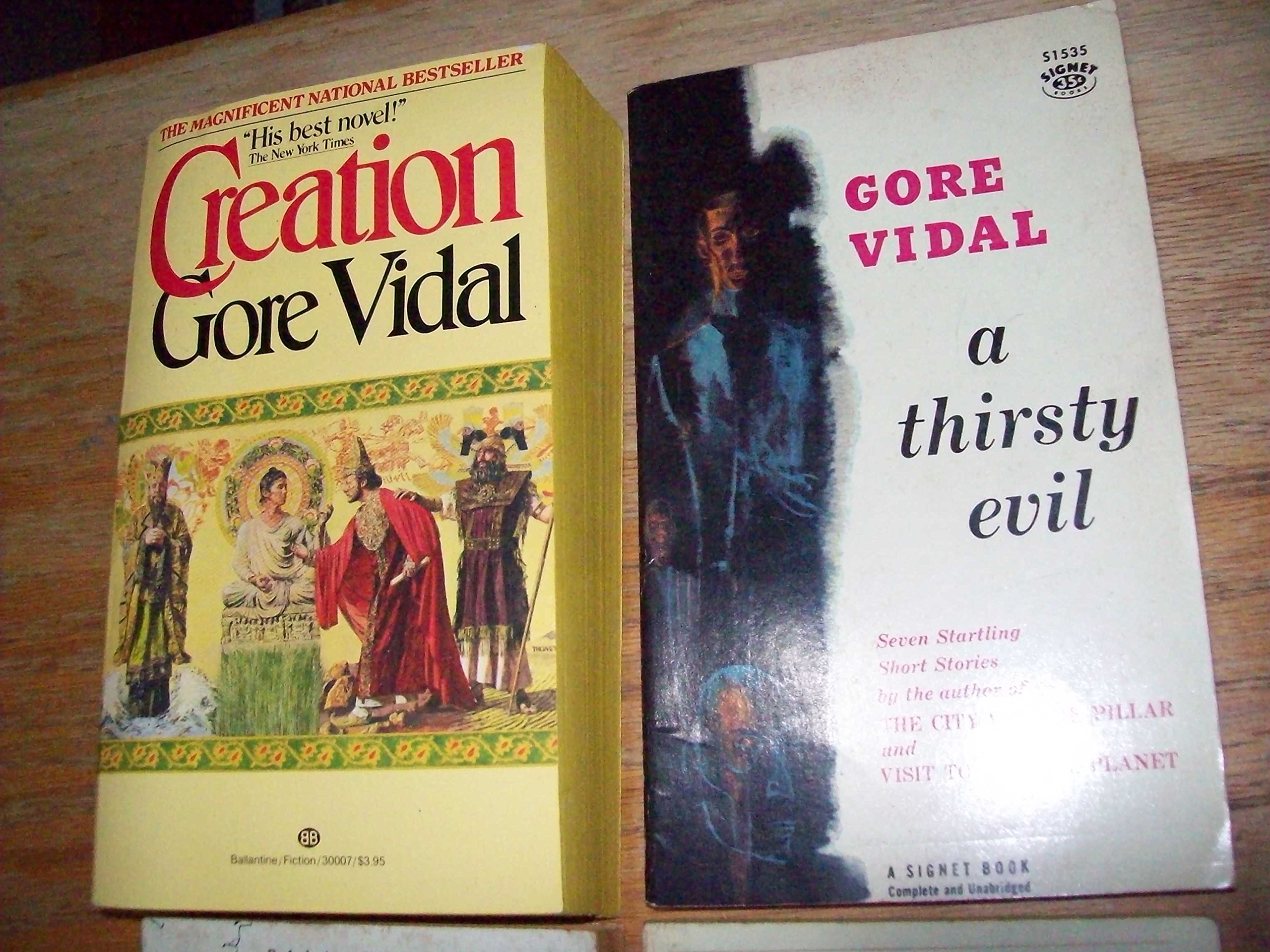 Gore Vidal 4 Volumes Set Creation The Judgement Of Paris Dark Green Bright Red And A Thirsty Evil Amazon Com Books
