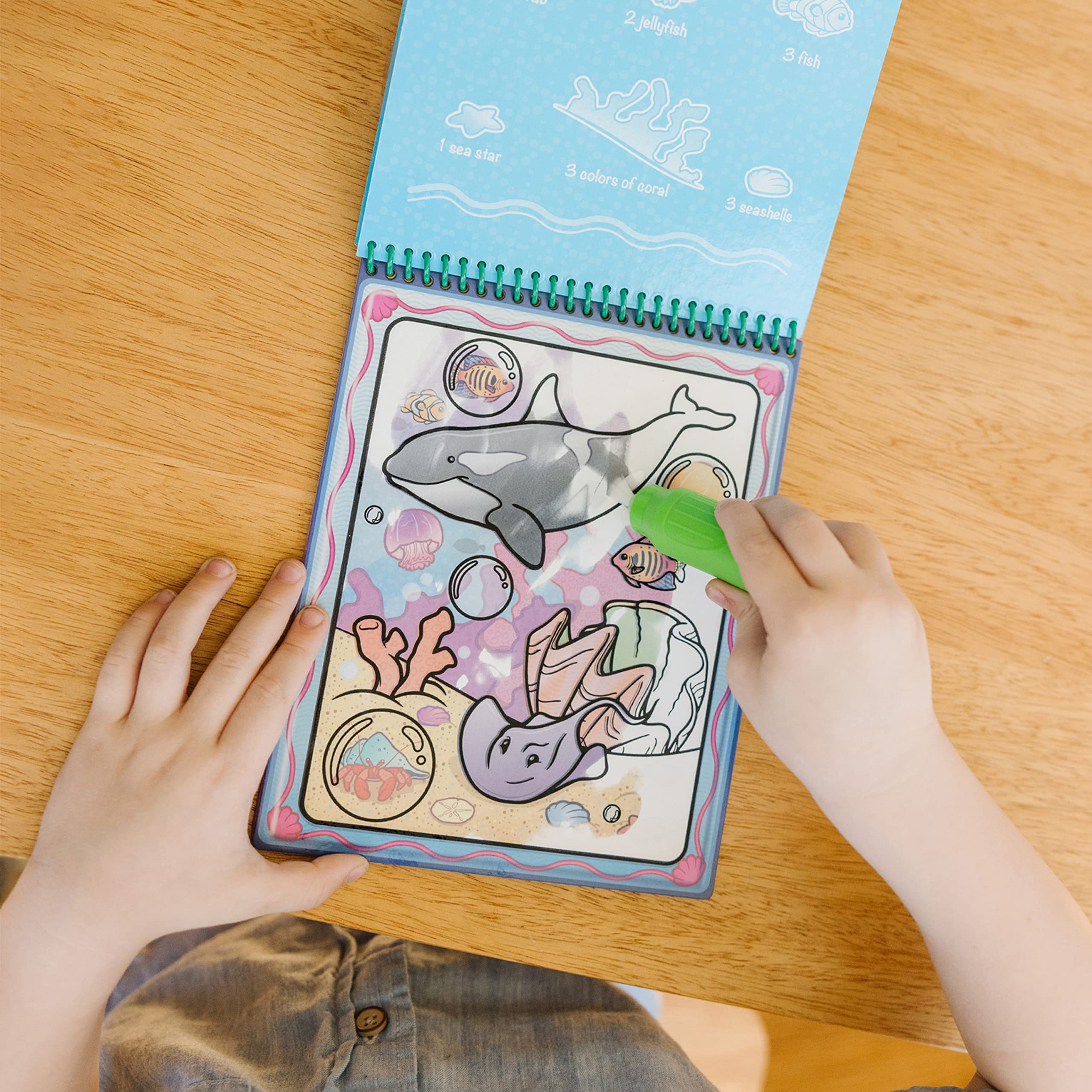 Melissa & Doug On The Go Water Wow! Reusable Water-Reveal Activity Pads, 3-pk, Colors and Shapes, Fairy Tales, Animals