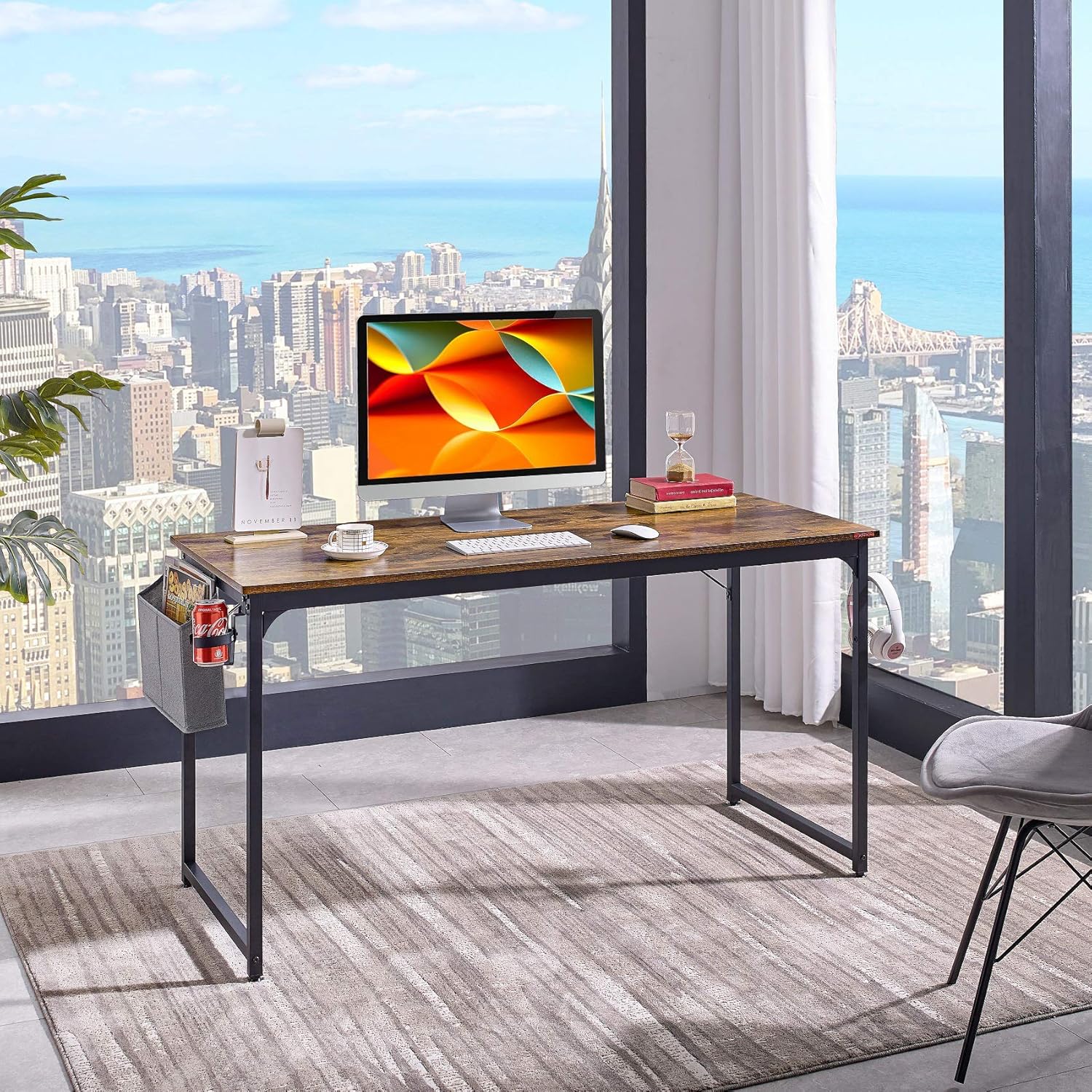 Mr IRONSTONE Bar Table & Computer Desk: Furniture & Decor
