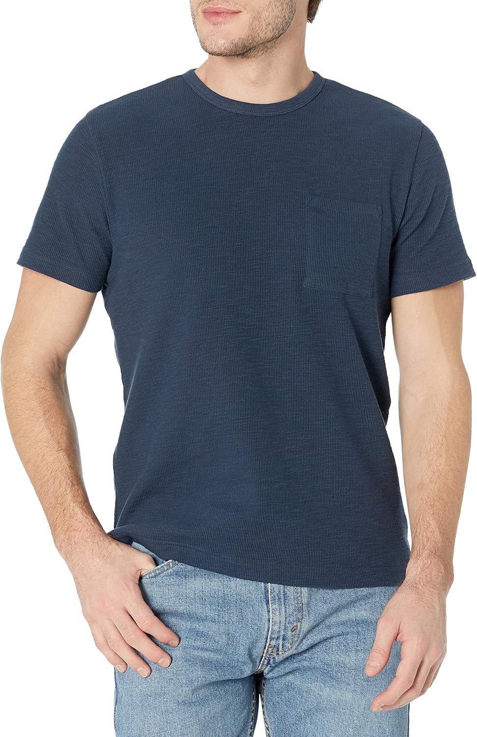 Goodthreads Men's ShortSleeve Thermal TShirt, Navy, XLarge Amazon