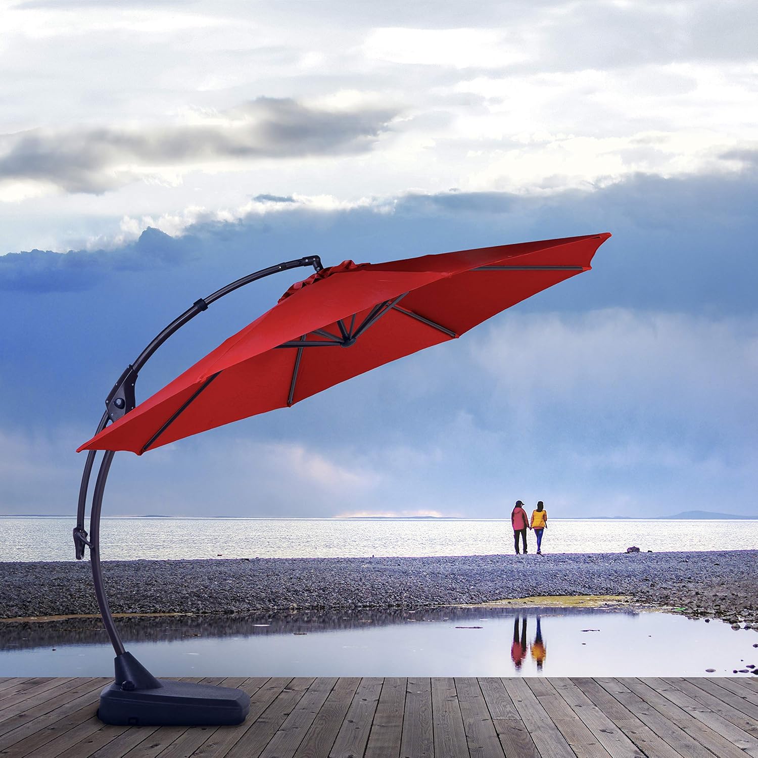 Grand Patio Napoli Deluxe 11 Ft Offset Umbrella Garden Outdoor Cjp Org In