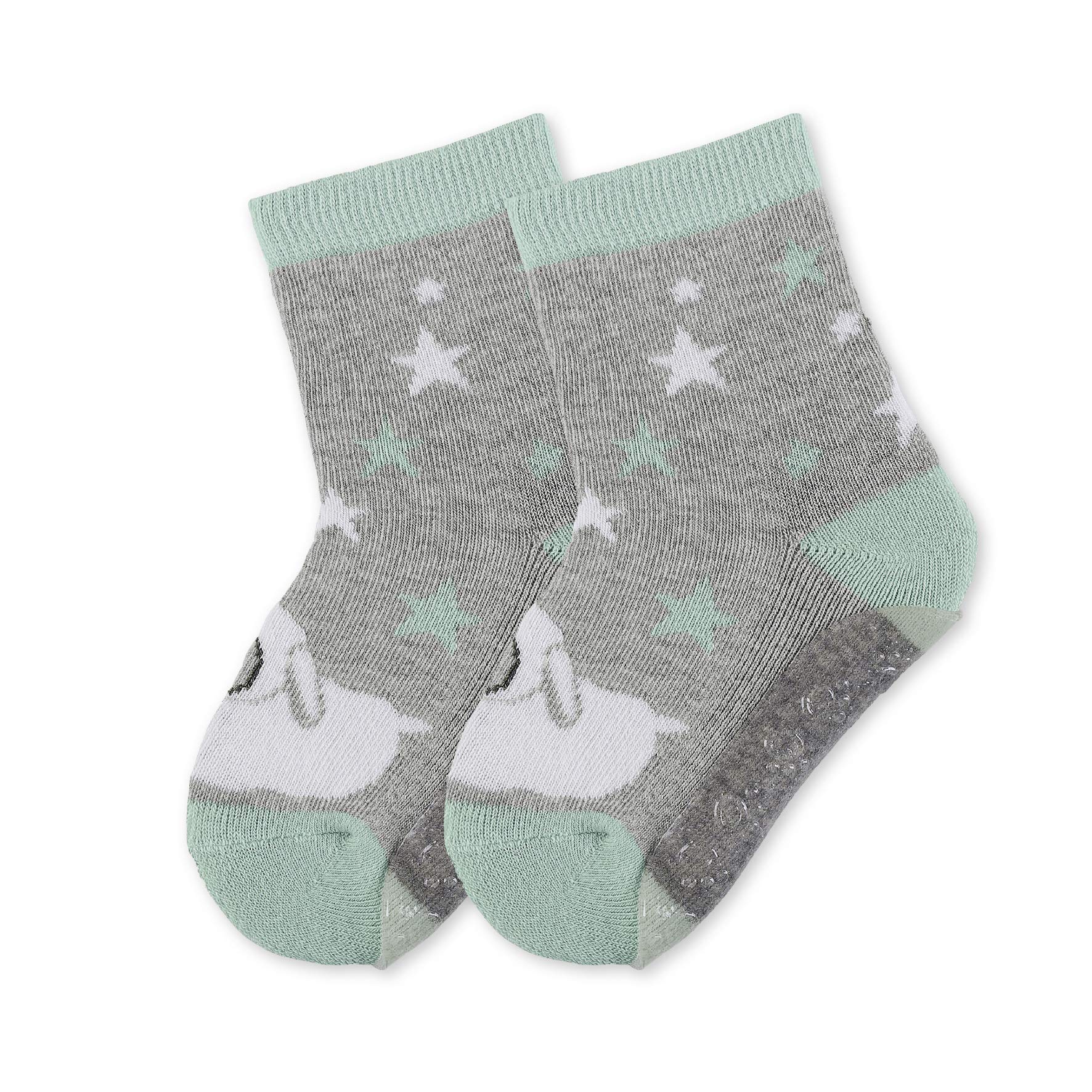 Sterntaler Fli Air Speed Socks, Design of Stanley the Sheep, Size: 17/18, Colour: Silver