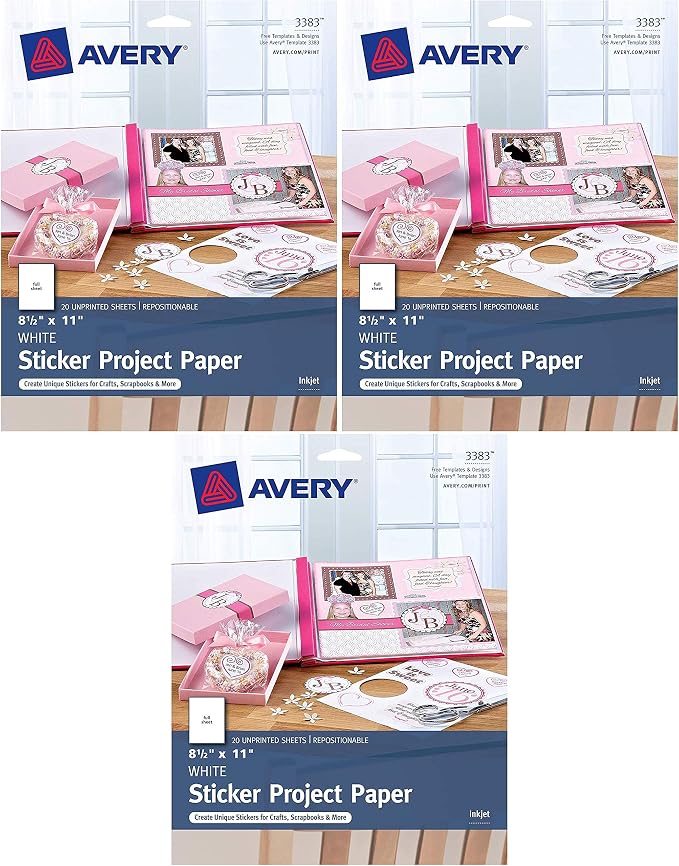 Avery Printable Sticker Paper
