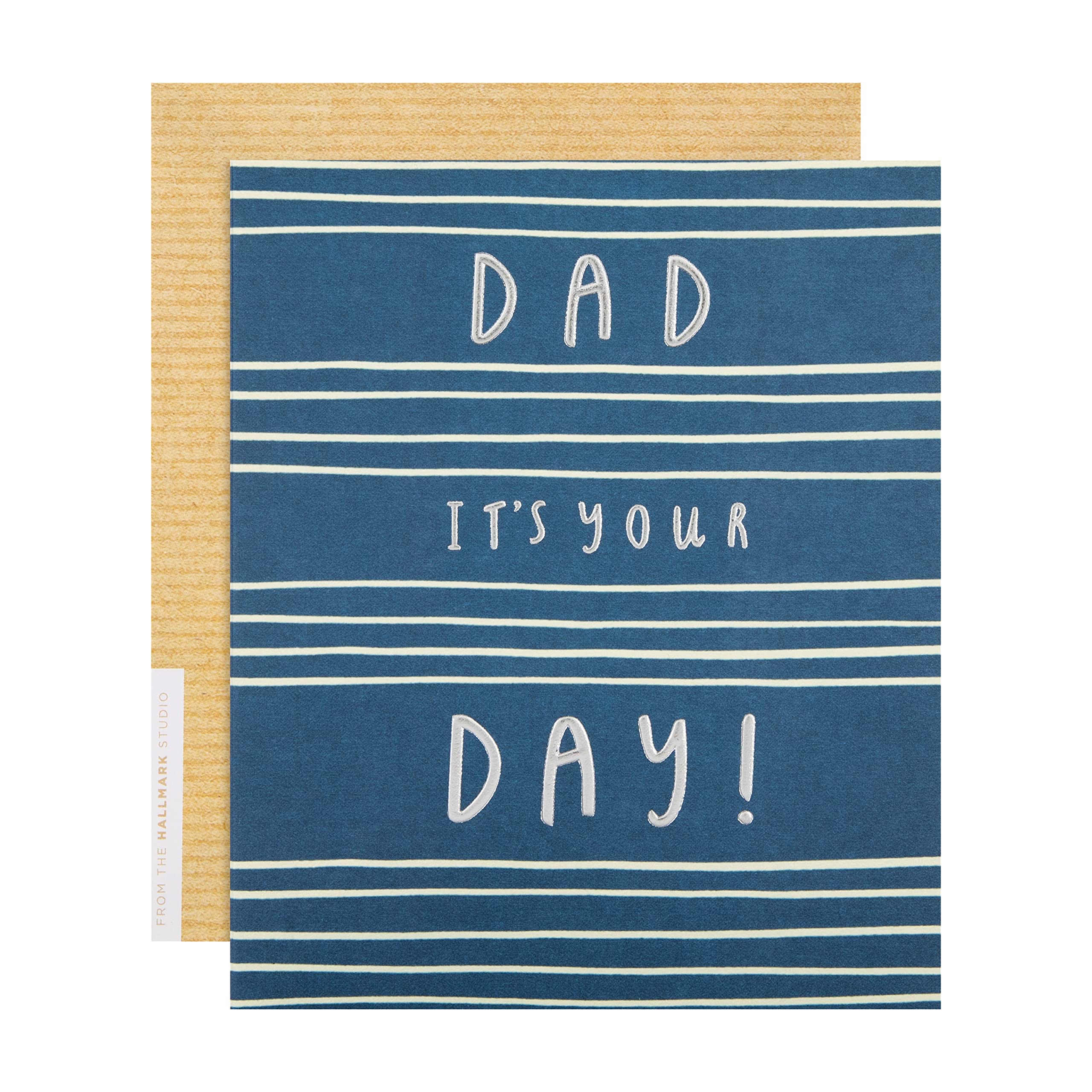 Hallmark Birthday Card for Dad - Studio Ink Contemporary Text Design, Blue