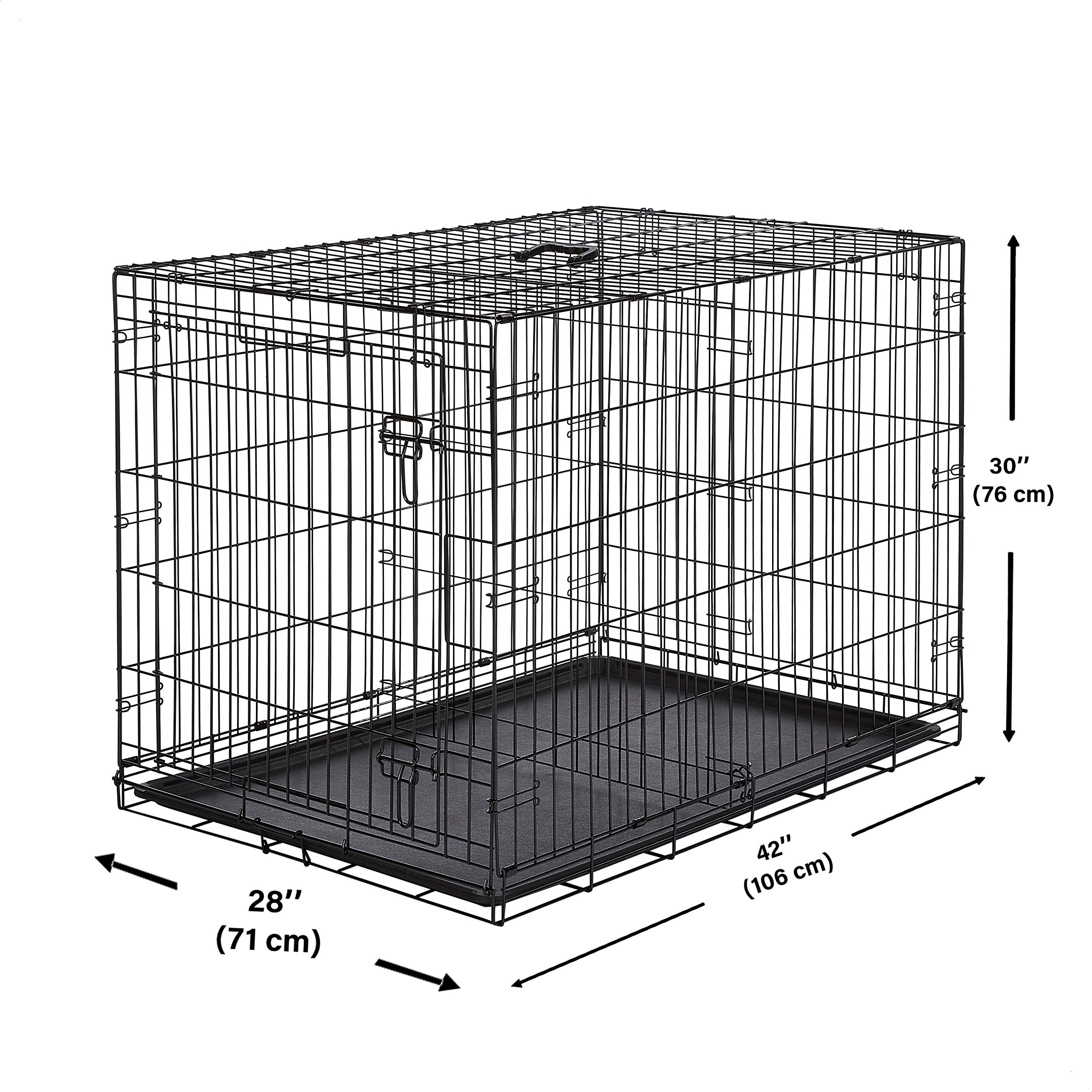 AmazonBasics SingleDoor Folding Metal Dog or Pet Crate Kennel with