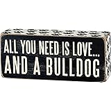 Primitives by Kathy Box Sign, 2.5-Inch by 6-Inch, Bulldog