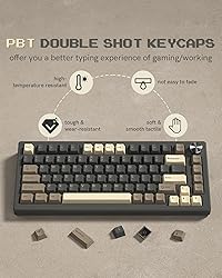 Womier Keycaps, Custom PBT Doubleshot Keycaps 60 65