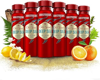 Old Spice Deep Sea Deodorant Body Spray for Men 150 ml 48H Fresh 0% Aluminium