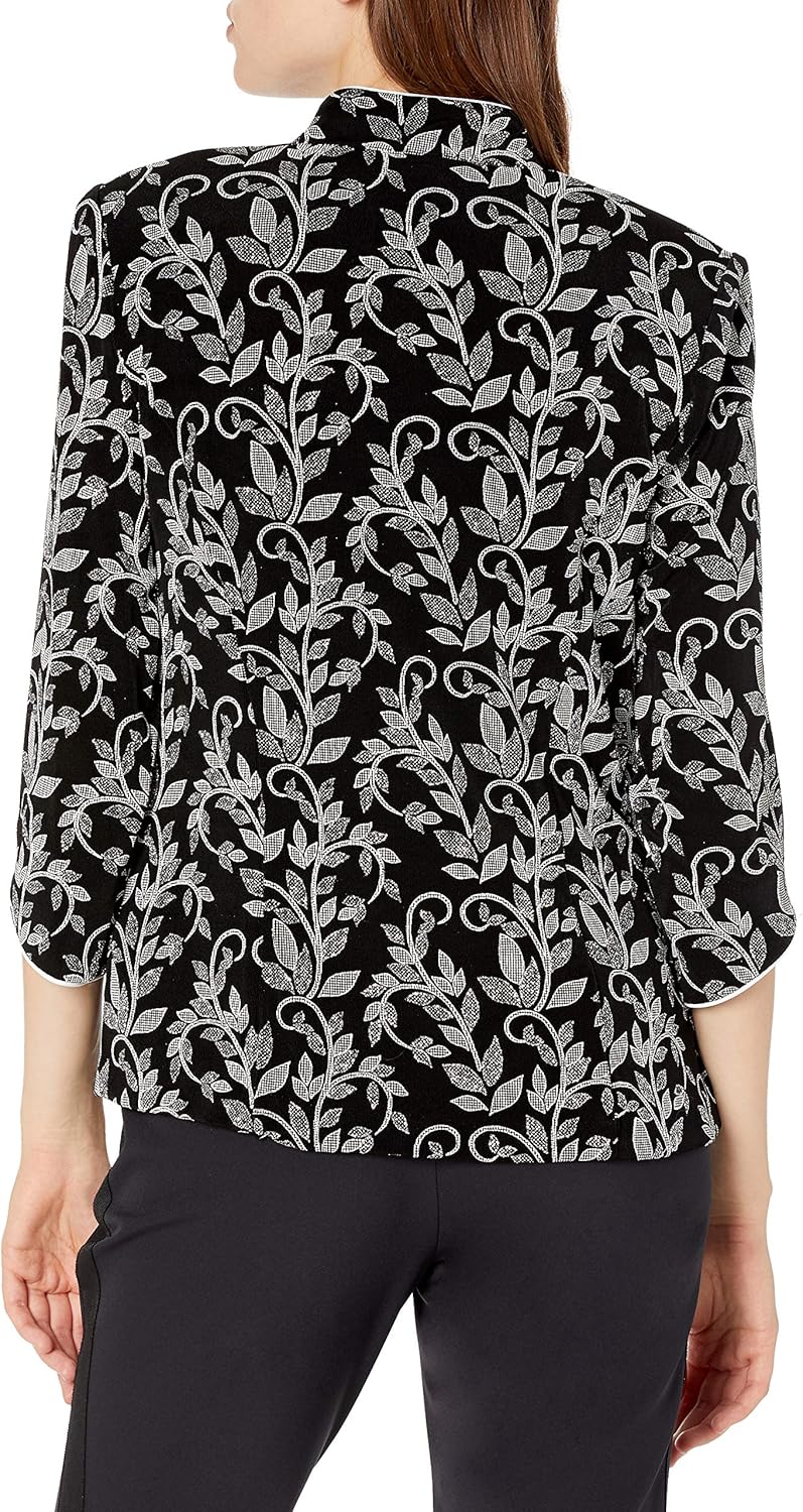 Alex Evenings Women's Mandarin Neck Twinset Tank Top and Jacket Petite Regular at  Women’s Clothing store