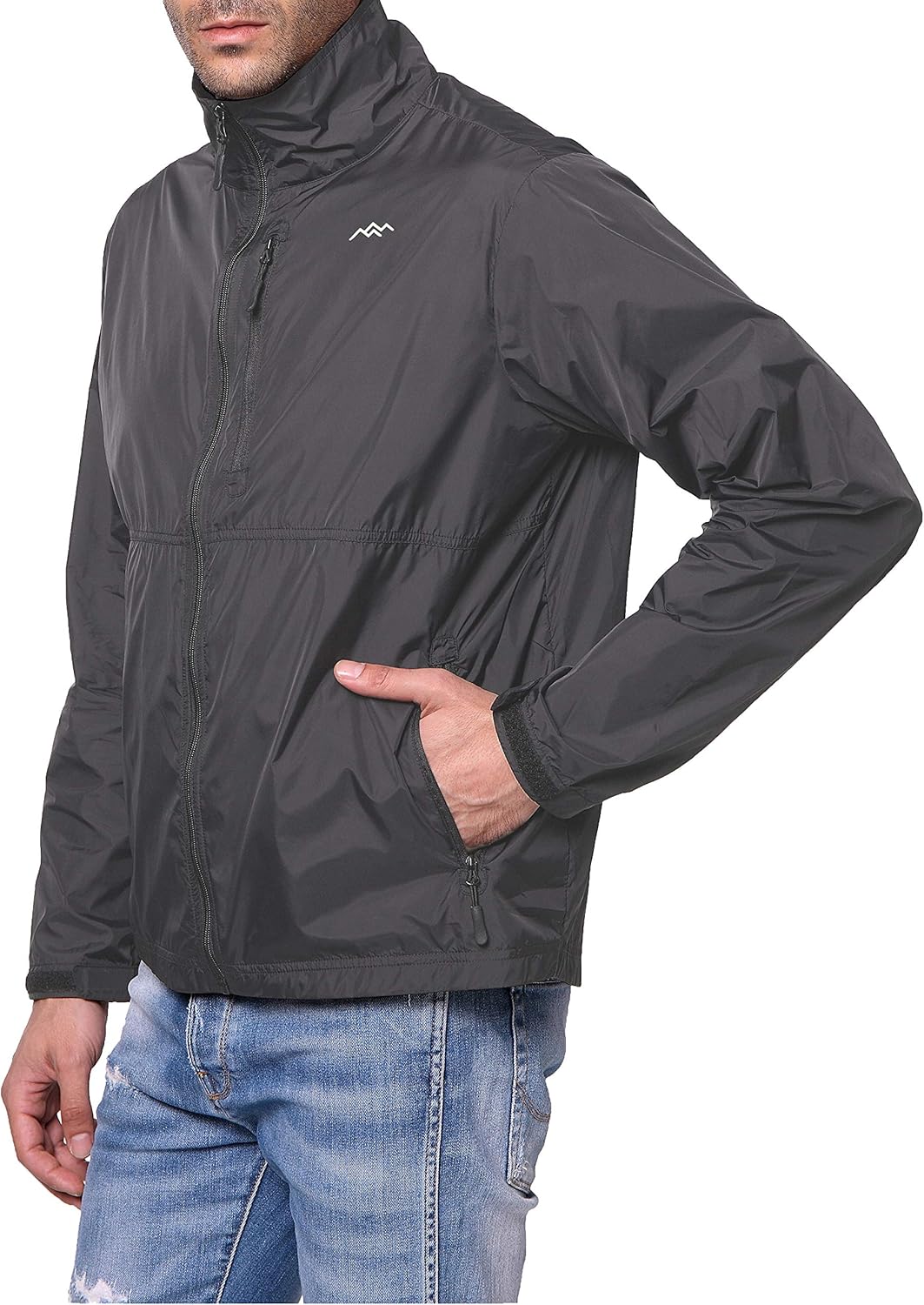 TRAILSIDE SUPPLY CO. Mens Windbreaker Jackets Lightweight Packable Jacket,Windproof and Dustproof: Clothing