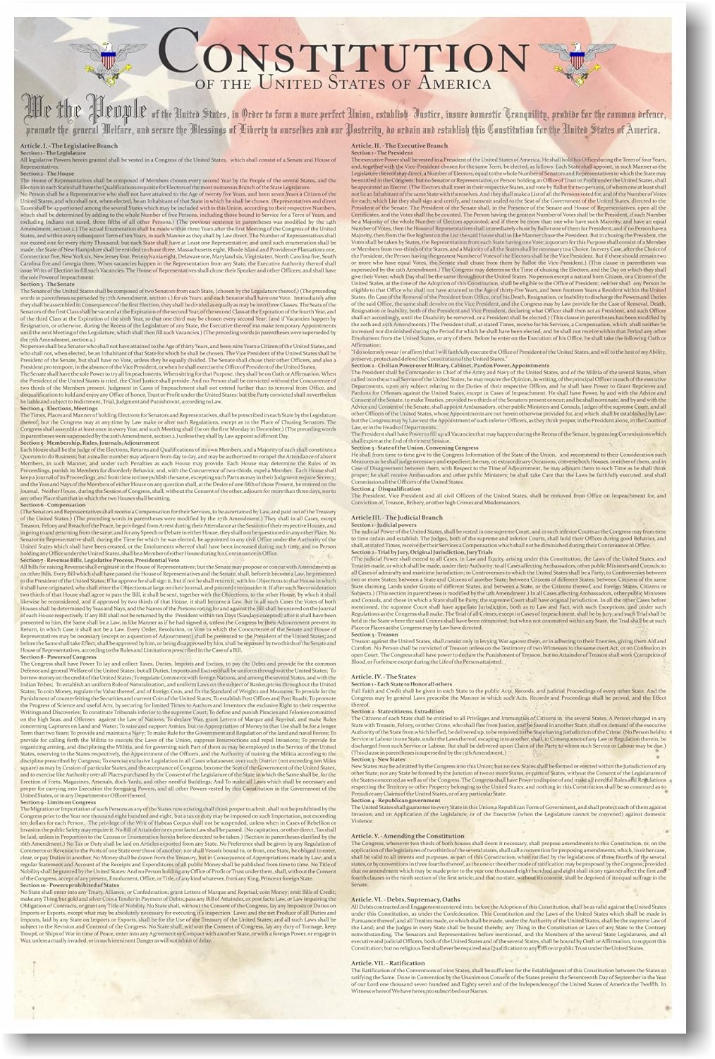 The U.S. Constitution US History Government Classroom