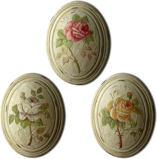 Amazon Com Cvhomedeco Primitiva Retro Pintado A Mano Oval Marco