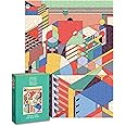 Galison Frank Lloyd Wright Imperial Hotel – 500 Piece Book Puzzle Featuring Tokyo Hotel Geometric Pattern Artwork Packaged in Magnetic Keepsake Book Sized Box