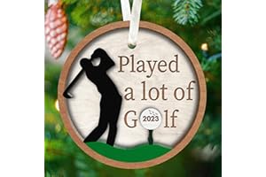 BEEFAST Golf Christmas Ornament - Golf Ornaments for Christmas Tree, Golf Christmas Ornaments 2023, Golf Themed Christmas Ornaments - Golf Ornament - Golf Gifts for Christmas - Wooden Christmas Ornament