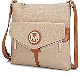 MKF Collection Crossbody Bag for Women Vegan Leather Pocketbook Handbag Triple Compartment Messenger Purse by Mia k