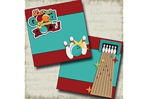 EZSCRAPBOOKS QUICK PAGES LET THE GOOD TIMES ROLL - BOWLING - Non-Photo-Mat - Premade Scrapbook Pages - EZ Layout 2559