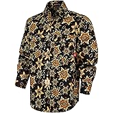 BOCOMAL FR Shirts for Men Printed Plaid Flame Resistant NFPA2112/CAT2 6.5oz Lightweight Fire Retardant Shirt