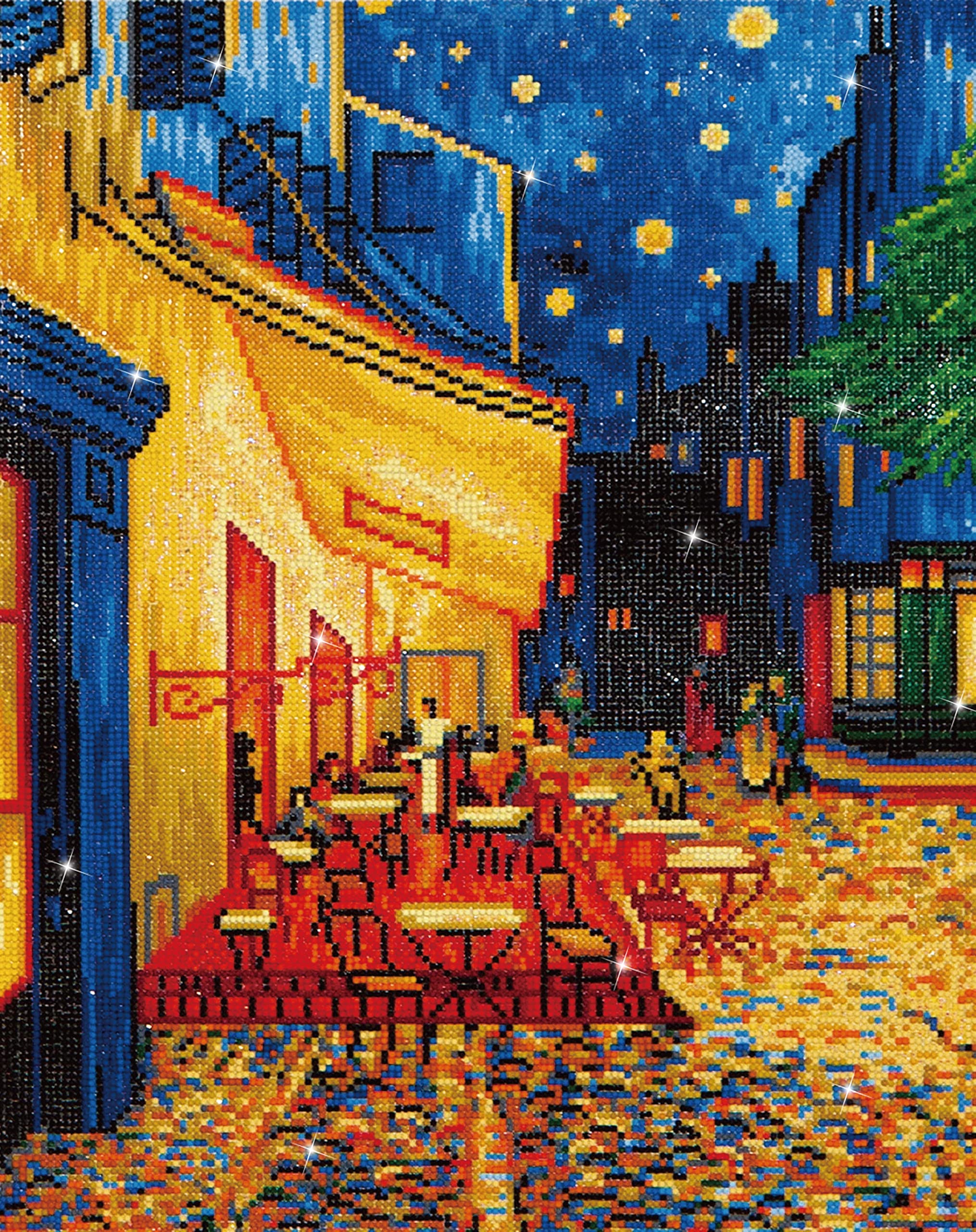 Diamond Dotz Painting Kit: Café at Night (Van Gogh), Assorted, 42x52cm